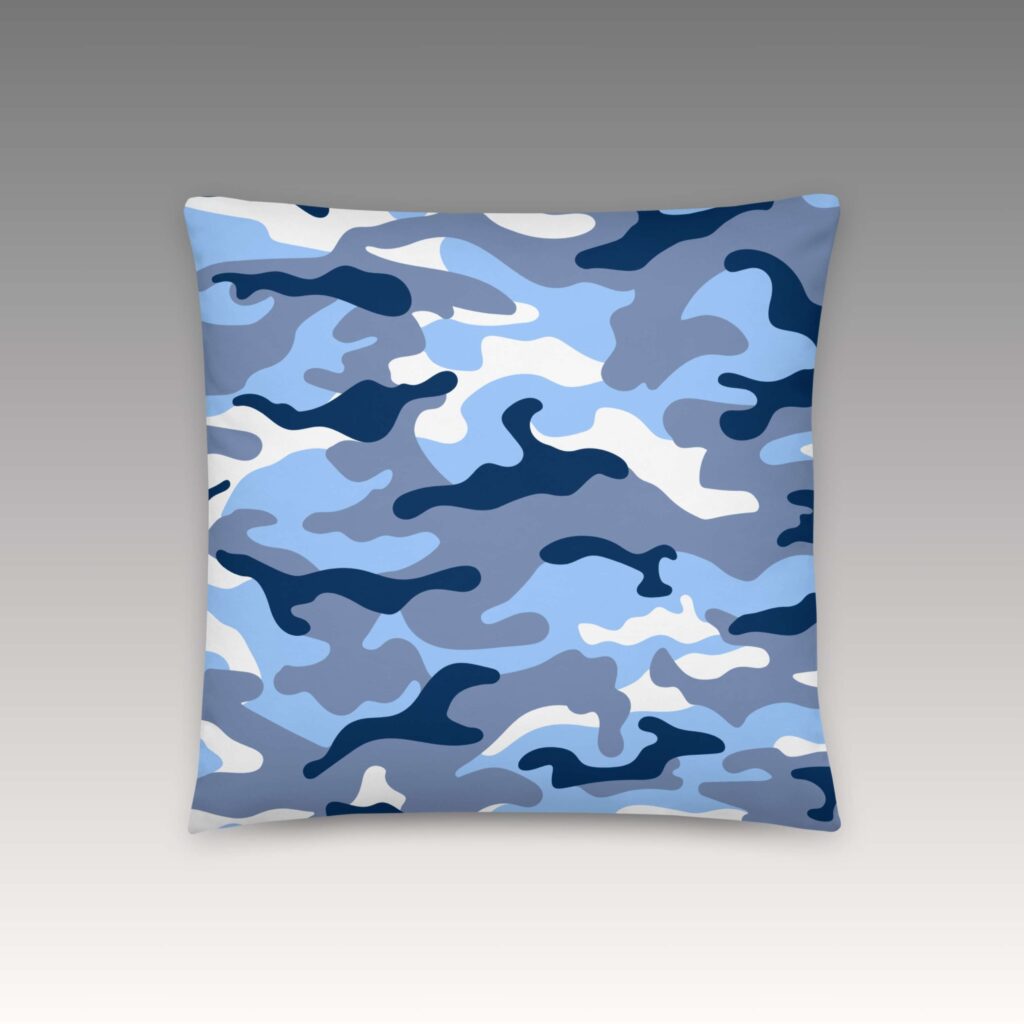 COJÍN ESTAMPADO AZUL