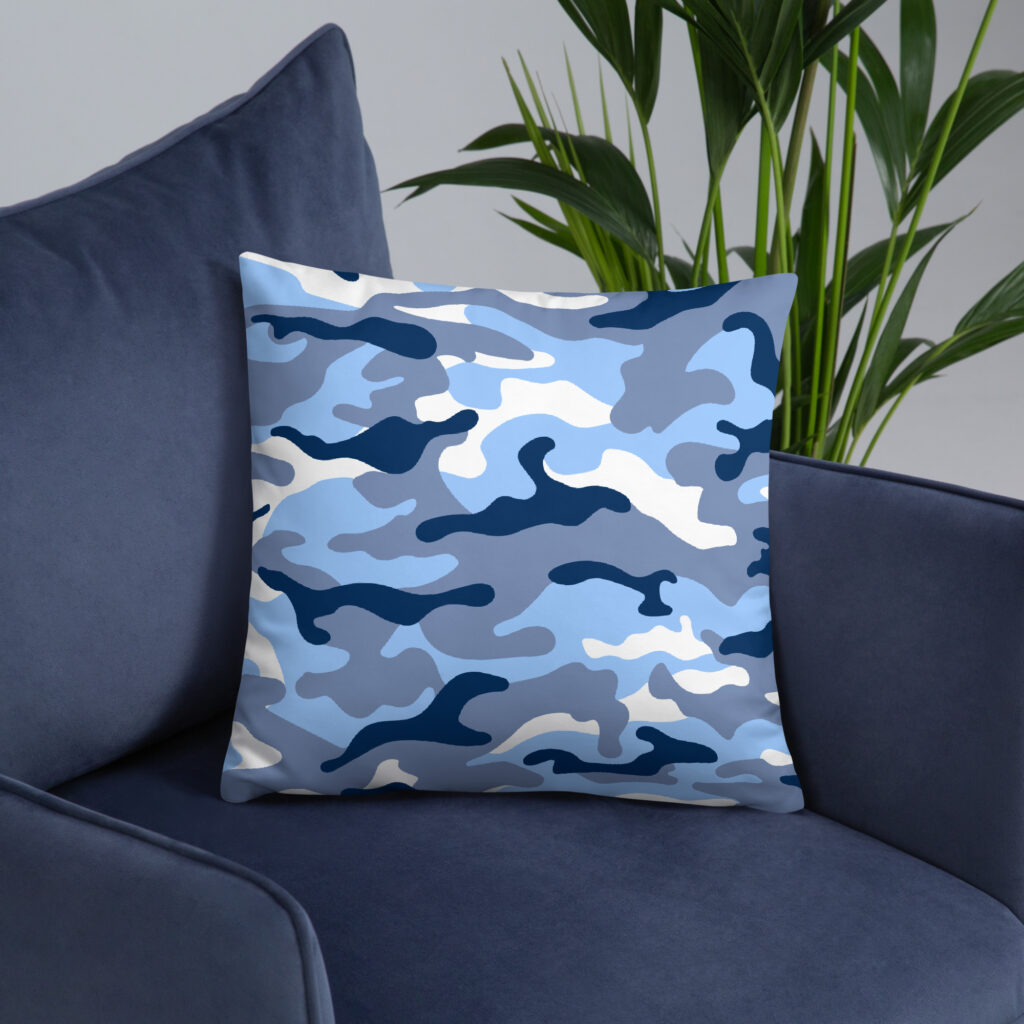 COJÍN ESTAMPADO AZUL - Imagen 2