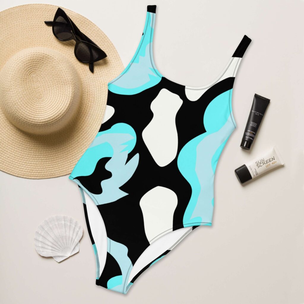 BAÑADOR ESTAMPADO TURQUESA