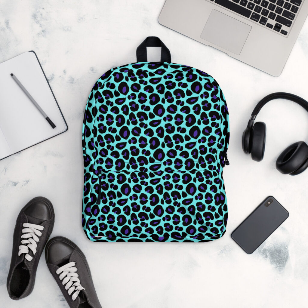 MOCHILA ANIMALPRINT TURQUESA