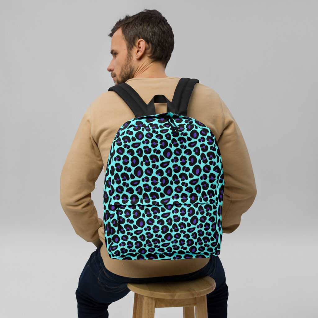 MOCHILA ANIMALPRINT TURQUESA - Imagen 2