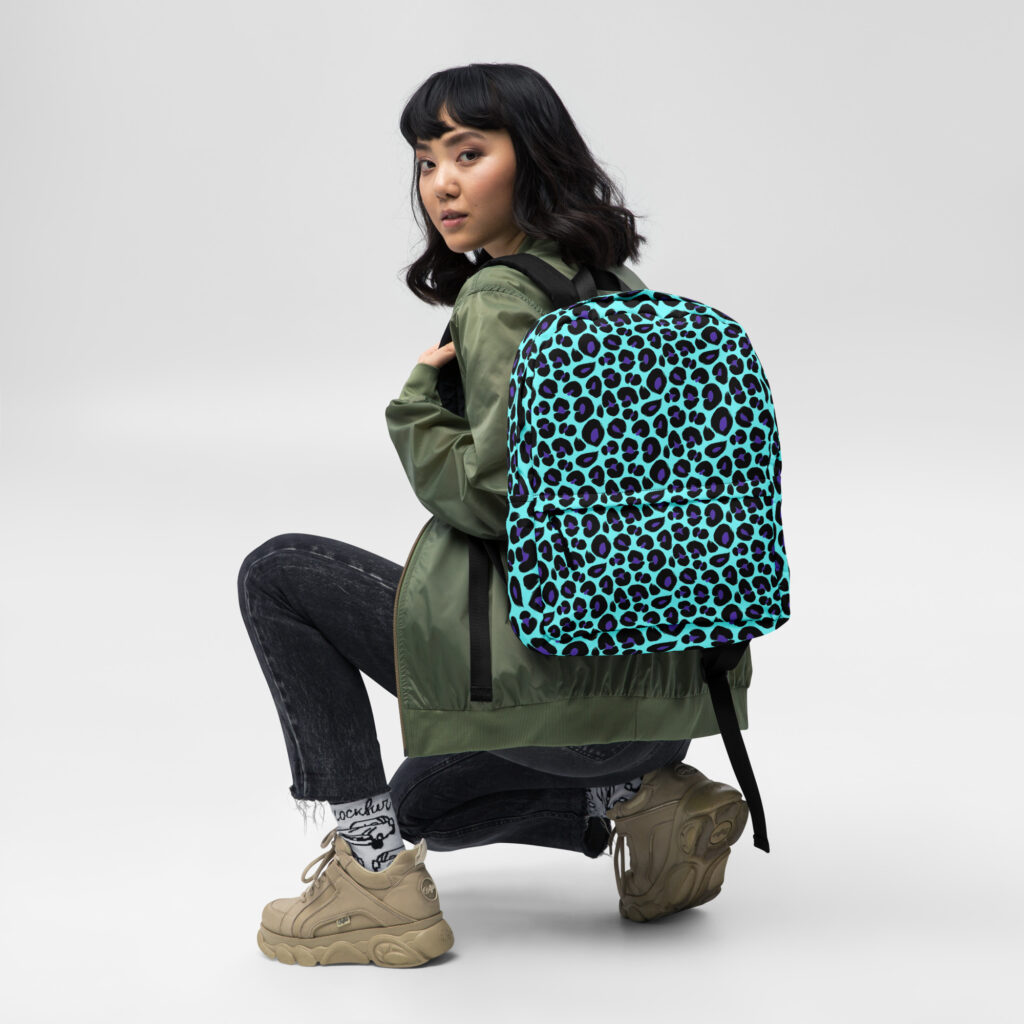 MOCHILA ANIMALPRINT TURQUESA - Imagen 3